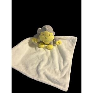 Baby Bum Monkey Grey / Yellow Knit Plush Lovey Blanket